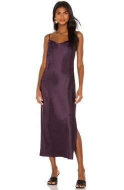 Rag & Bone Women's Deep Plum Pauline Slip Dress Satin Party Glam Size 12 NWT